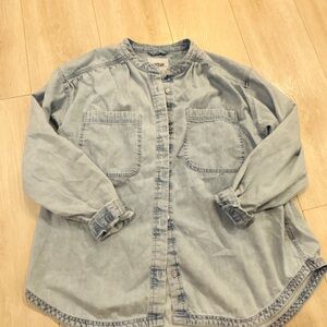 Aerie Light Blue Denim oversized Shirt